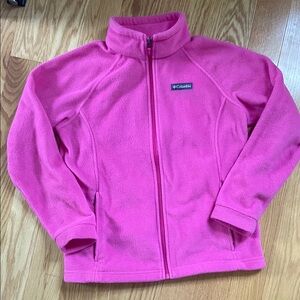 Columbia Girl’s Vibrant Pink Full-Zip Fleece; Size XL (18/20)